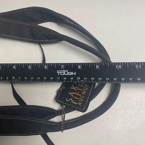 SAKS 5TH AVENUE Canvas Tote Bag Mustard 12.5X6.5X11.5 SEE DESCRIPTION - Picture 3 of 12